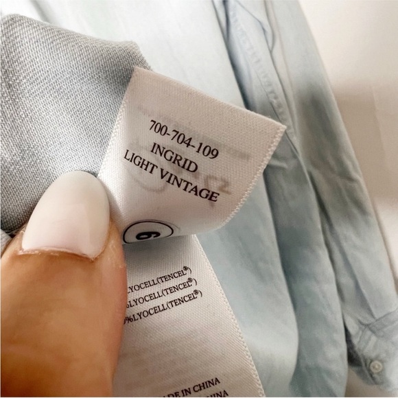 Rails Ingrid Chambray Top in Light Vintage Size Small - Picture 4 of 5